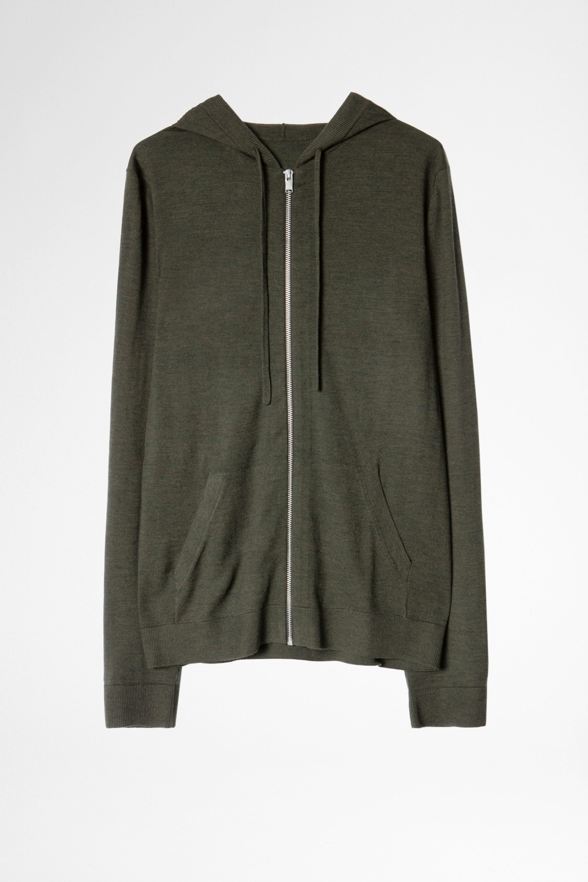 Clash Patch Cardigan - Men’s green cardigan.